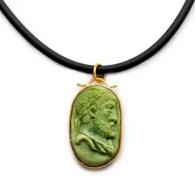 Jasper Carved Cameo Necklace