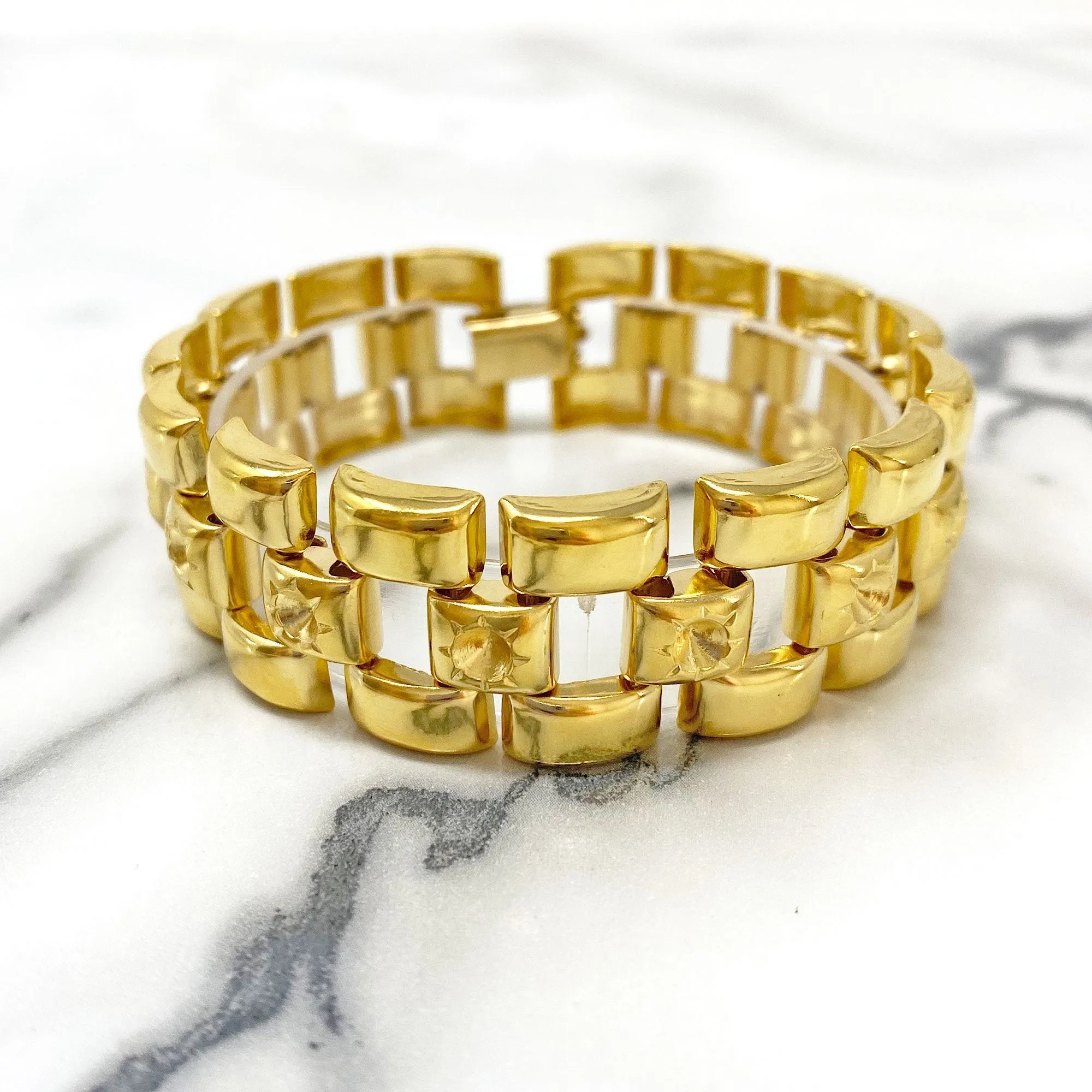 JORIE vintage wide gold bracelet