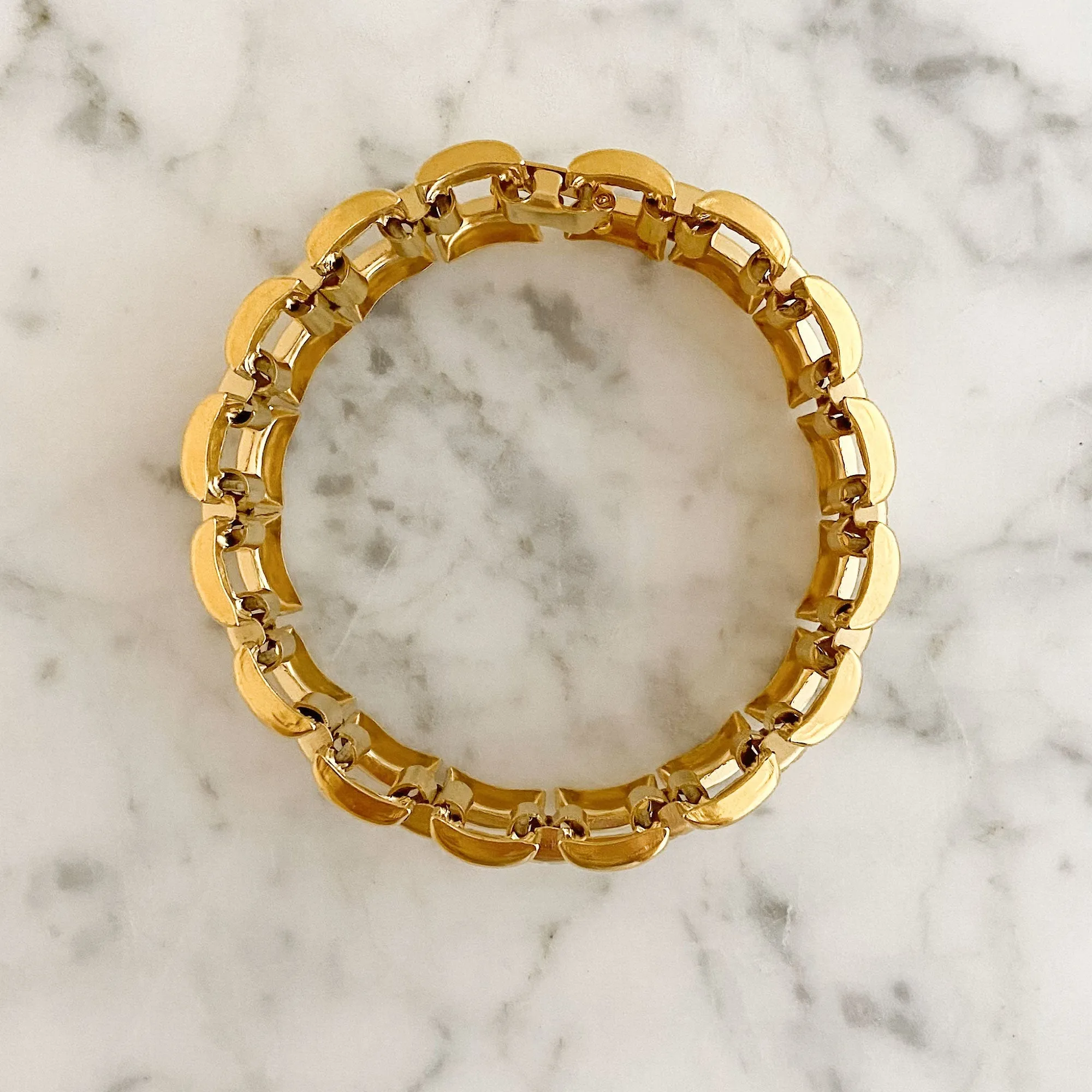 JORIE vintage wide gold bracelet