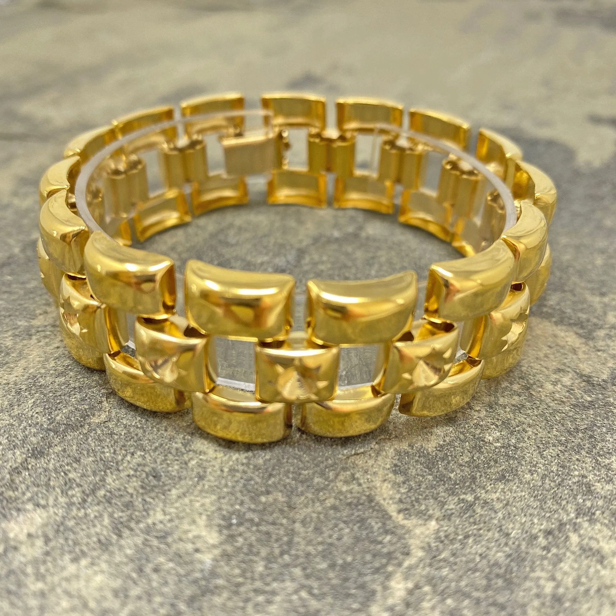 JORIE vintage wide gold bracelet