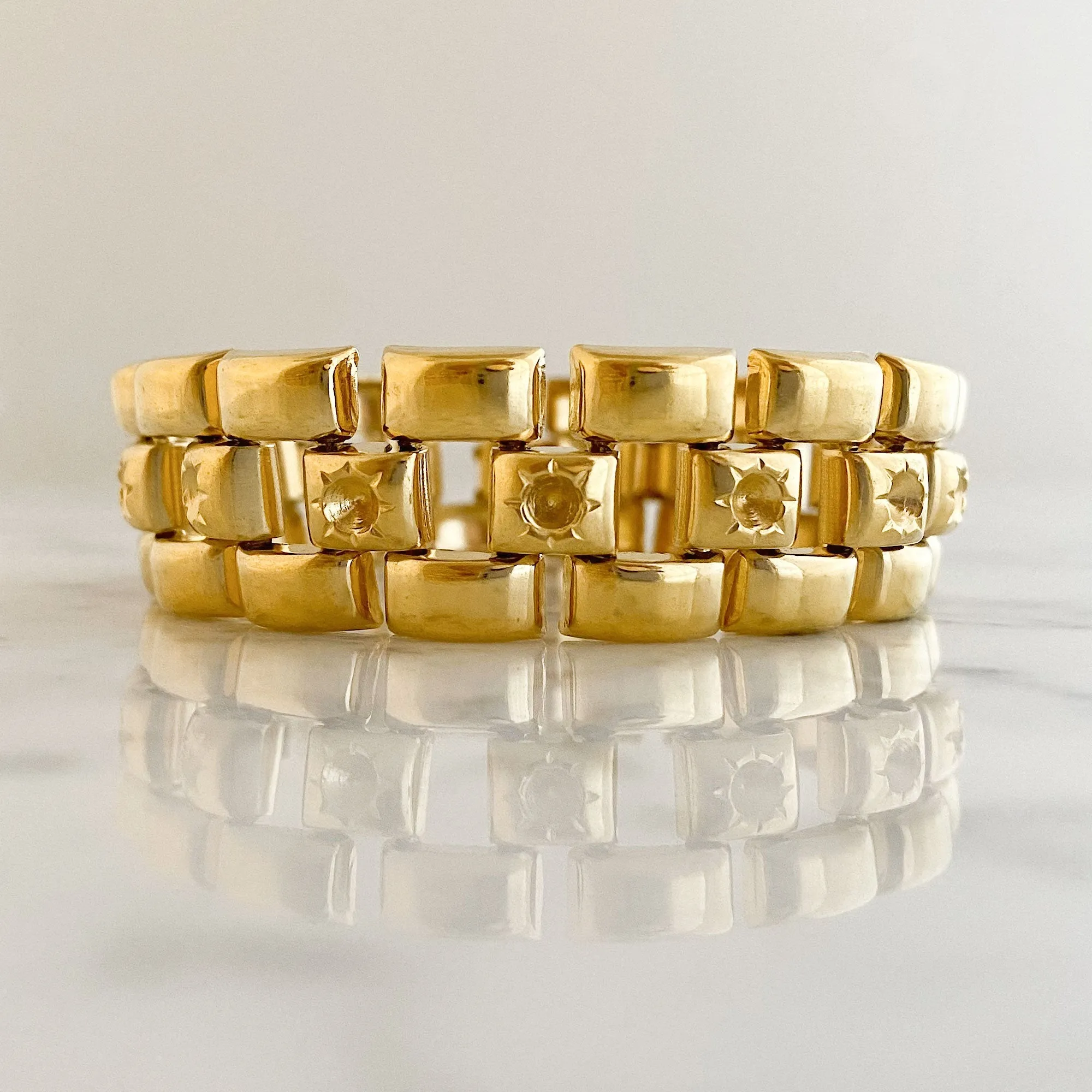 JORIE vintage wide gold bracelet