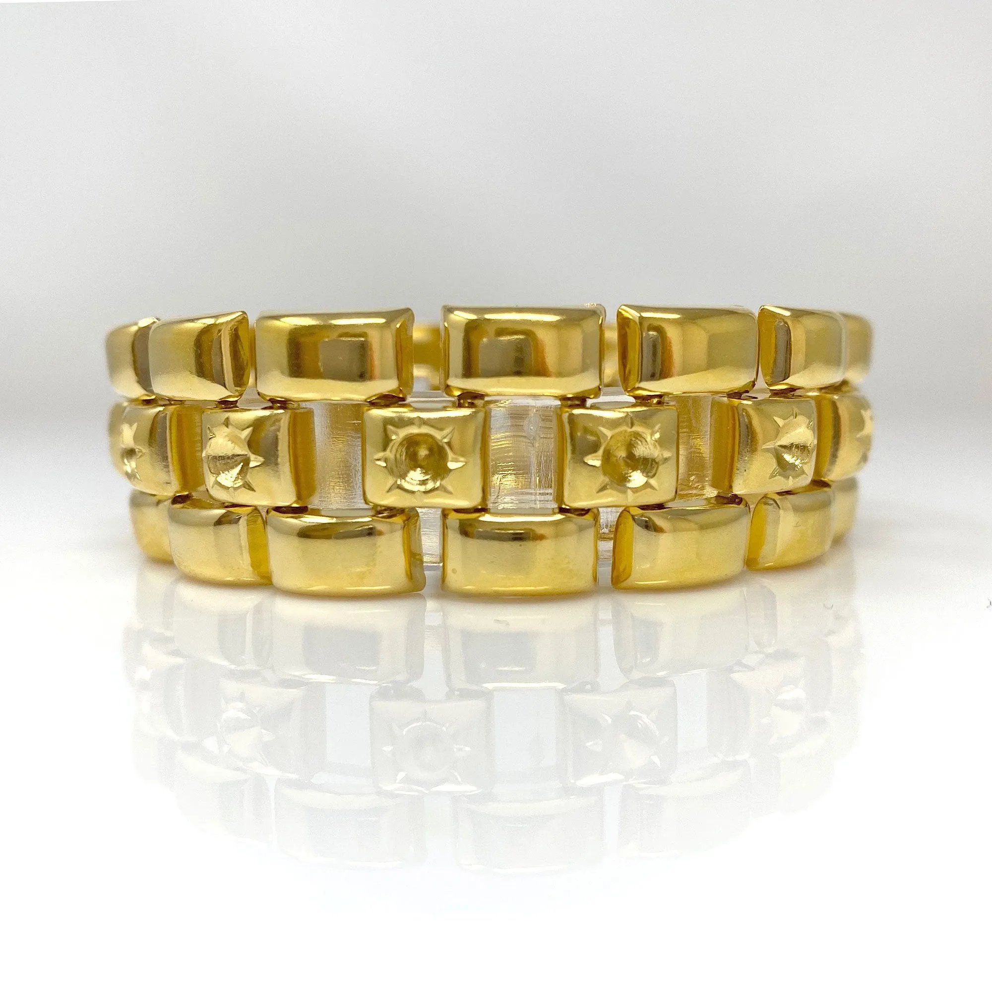 JORIE vintage wide gold bracelet