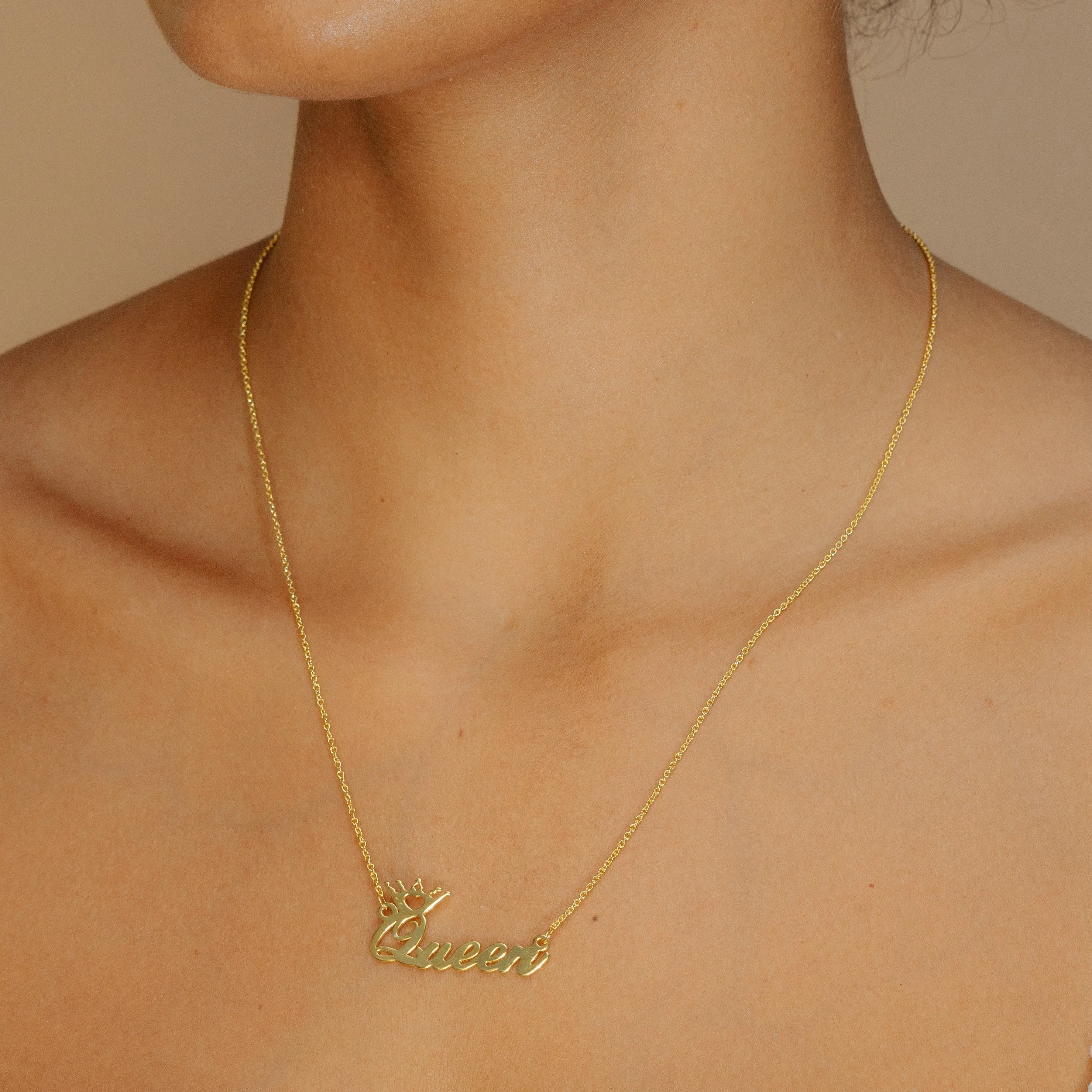 Kid's Crown Name Necklace