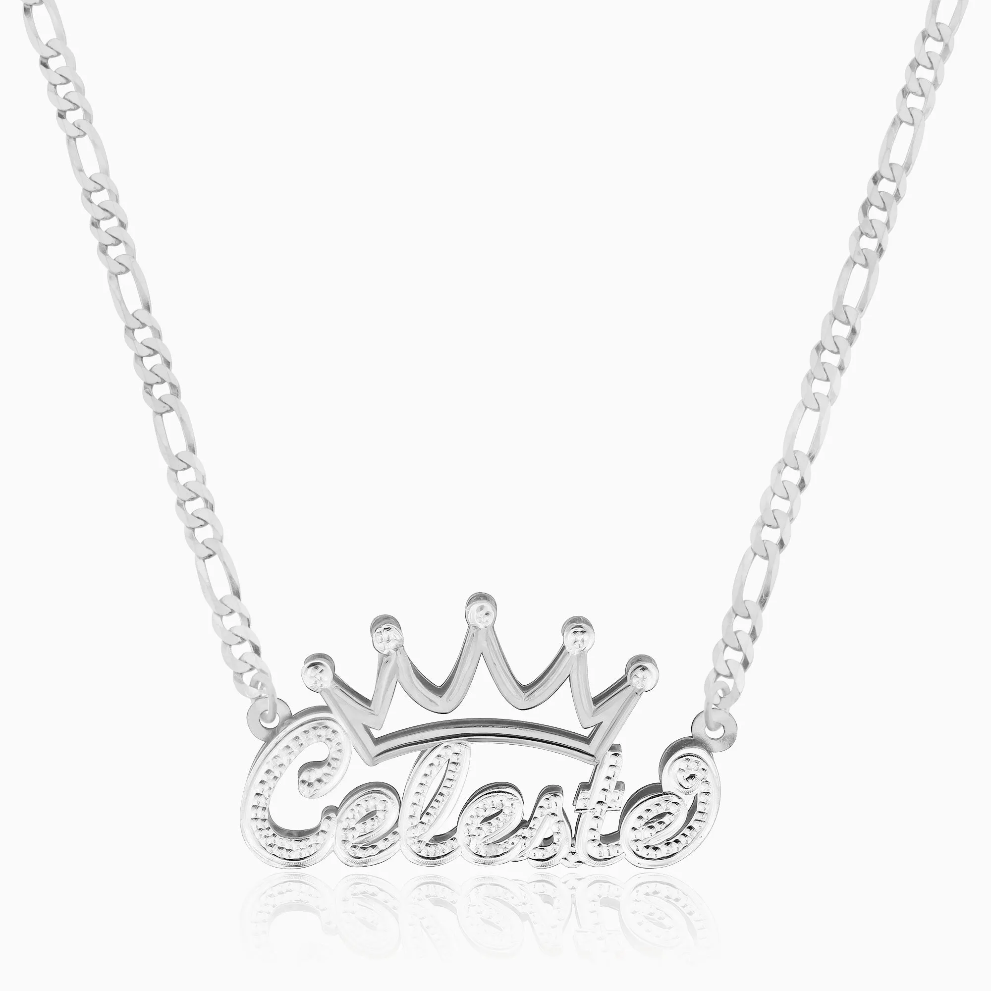 Kid's Double Plated Crown Name Necklace