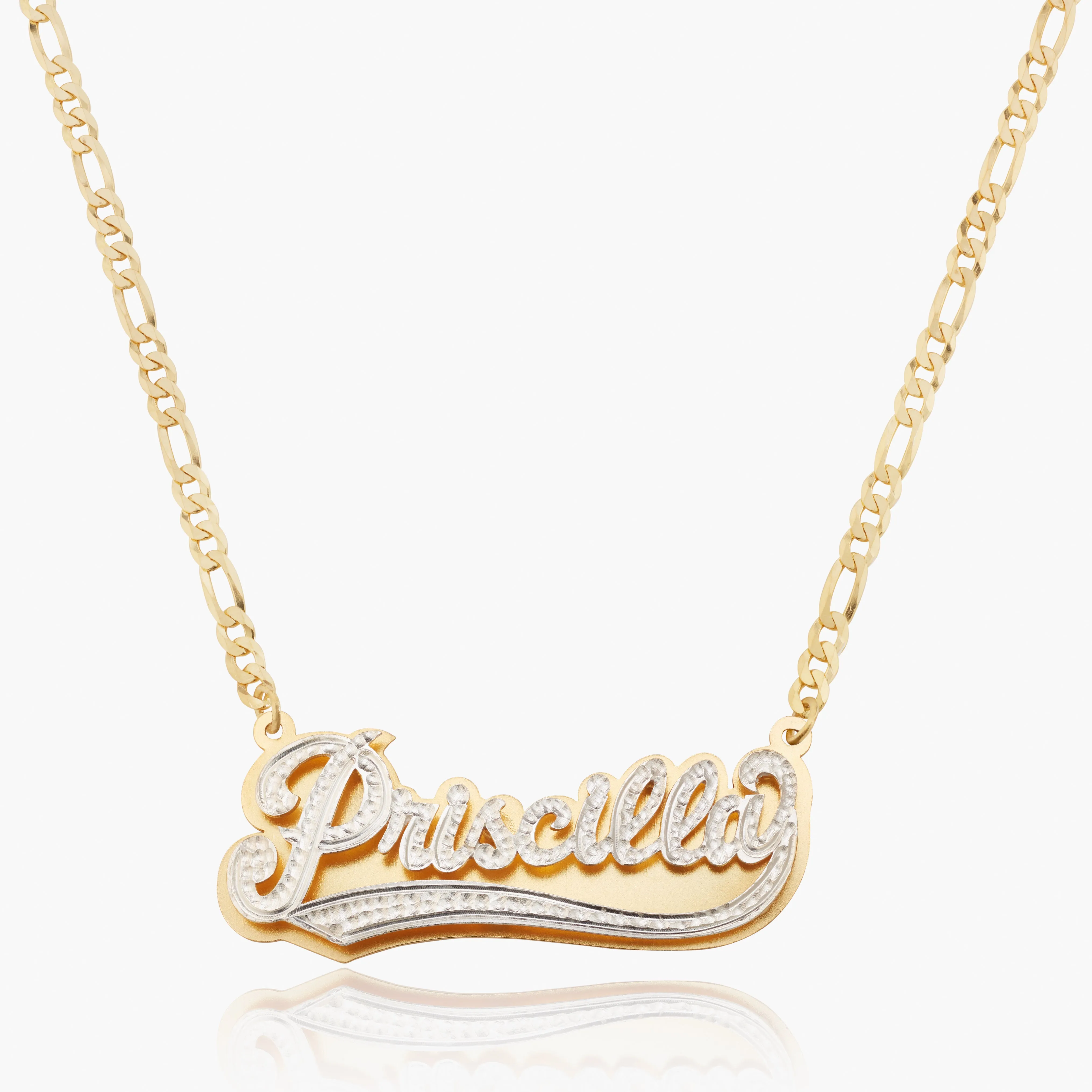 Kid's Double Plated Varsity Name Necklace