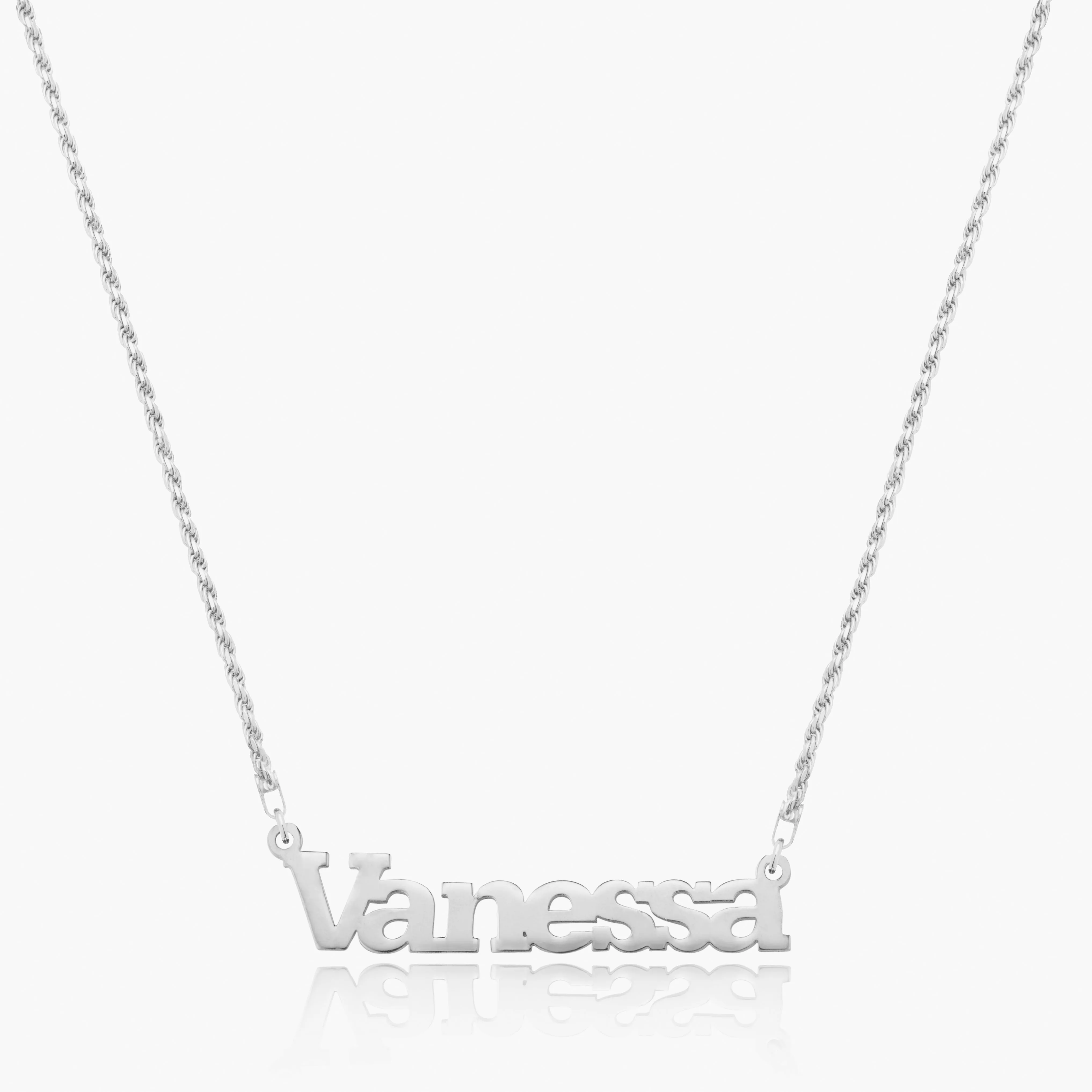 Kid's Times New Roman Name Necklace