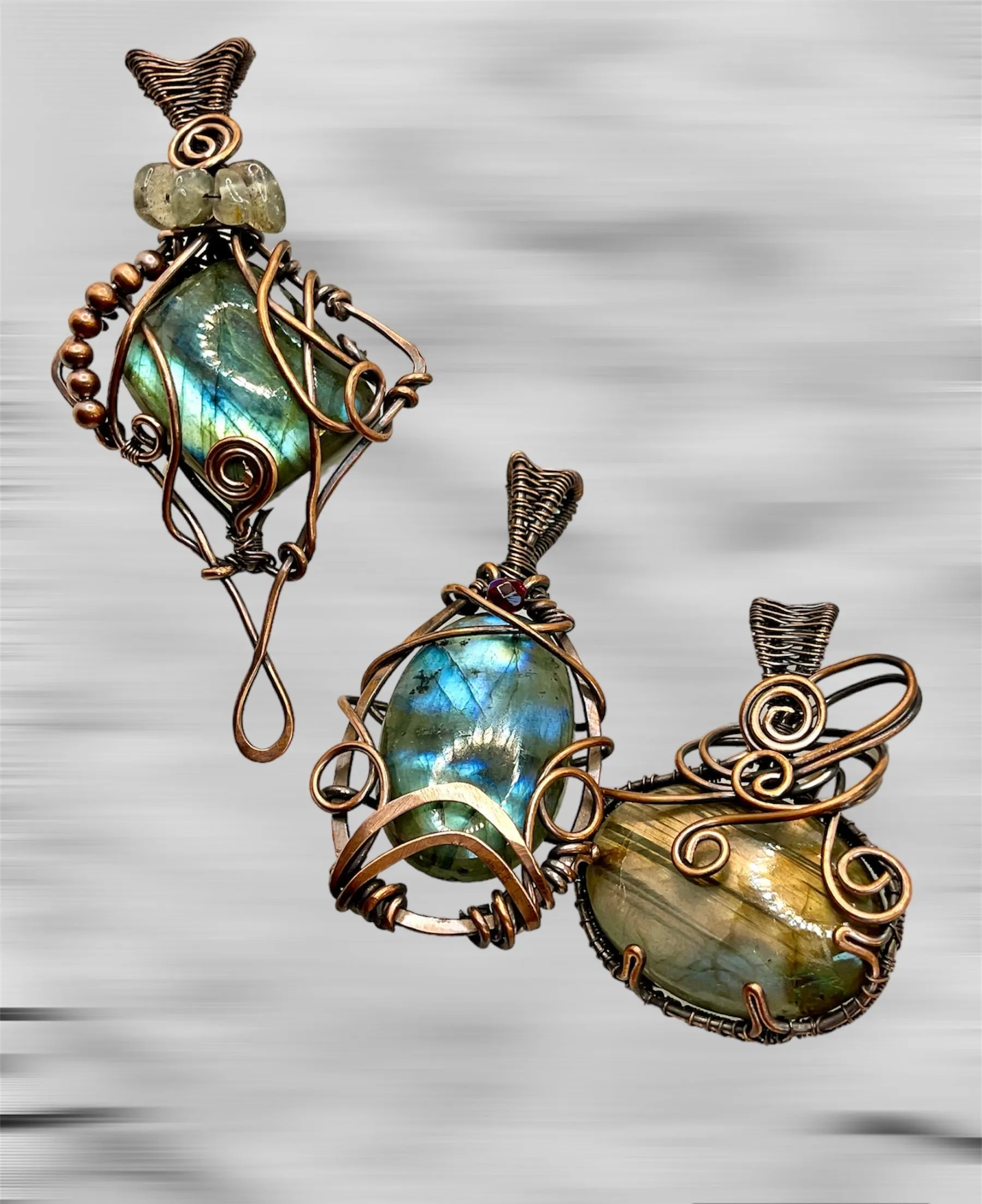 Labradorite Wire Wrapped Pendant