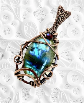 Labradorite Wire Wrapped Pendant