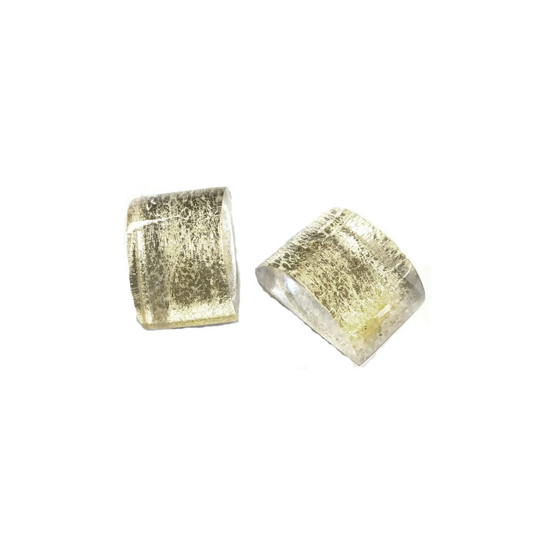 Laurent Guillot, Convex Square Clip-on Earrings