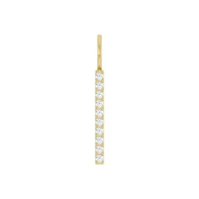 LONG DIAMOND VERTICAL BAR PENDANT