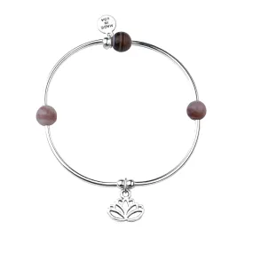 Lotus | Soft Bangle Charm Bracelet | Botswana