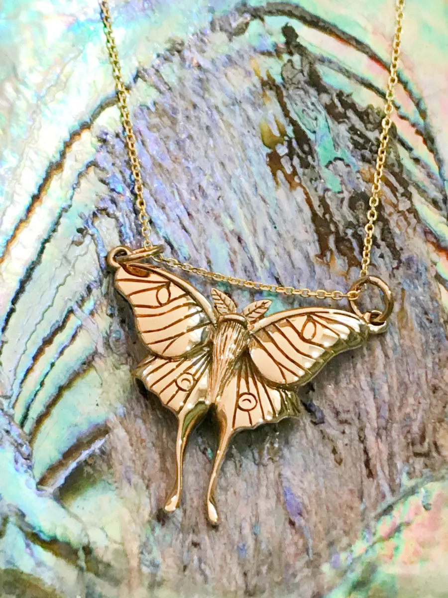 Luna Moth Necklace