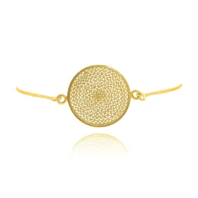 MELI GOLD MEDIUM DREAM CATCHER ADJUSTABLE BRACELET FILIGREE