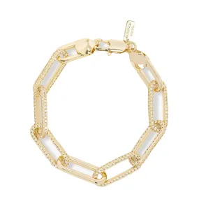 MELINDA MARIA | Carrie Pavè Chain Link Bracelet