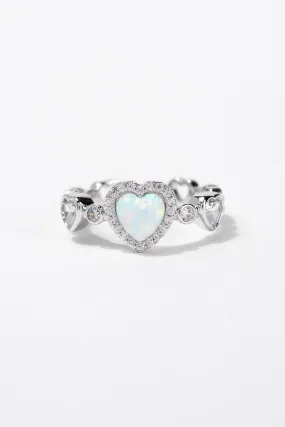 Mely CZ Stone Cuff Heart Ring