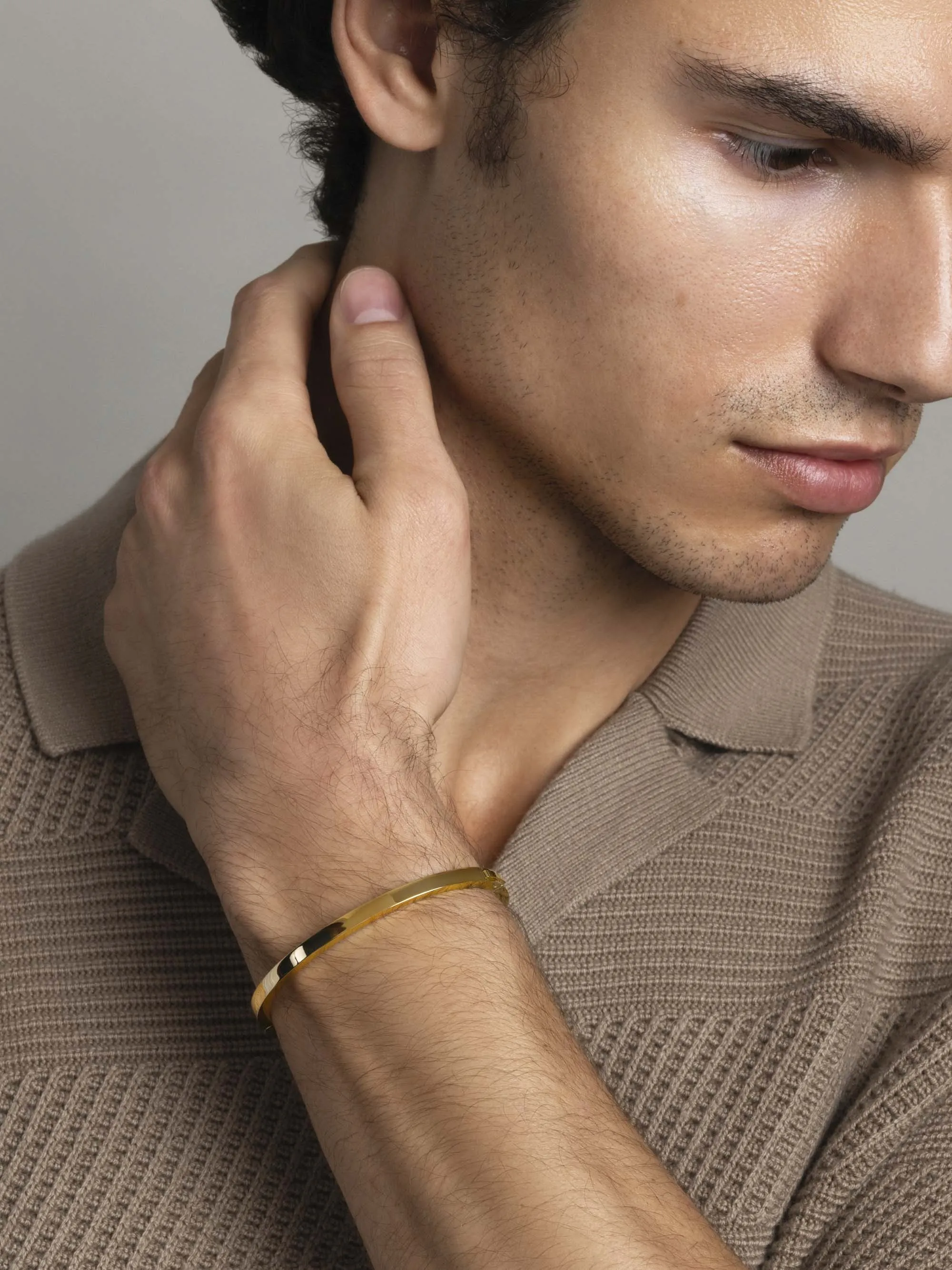 Men's Gold Simplicity Bangle