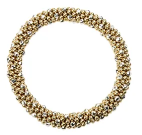 Meredith Frederick Beth 14-Karat  Gold and Silver Bead Bracelet