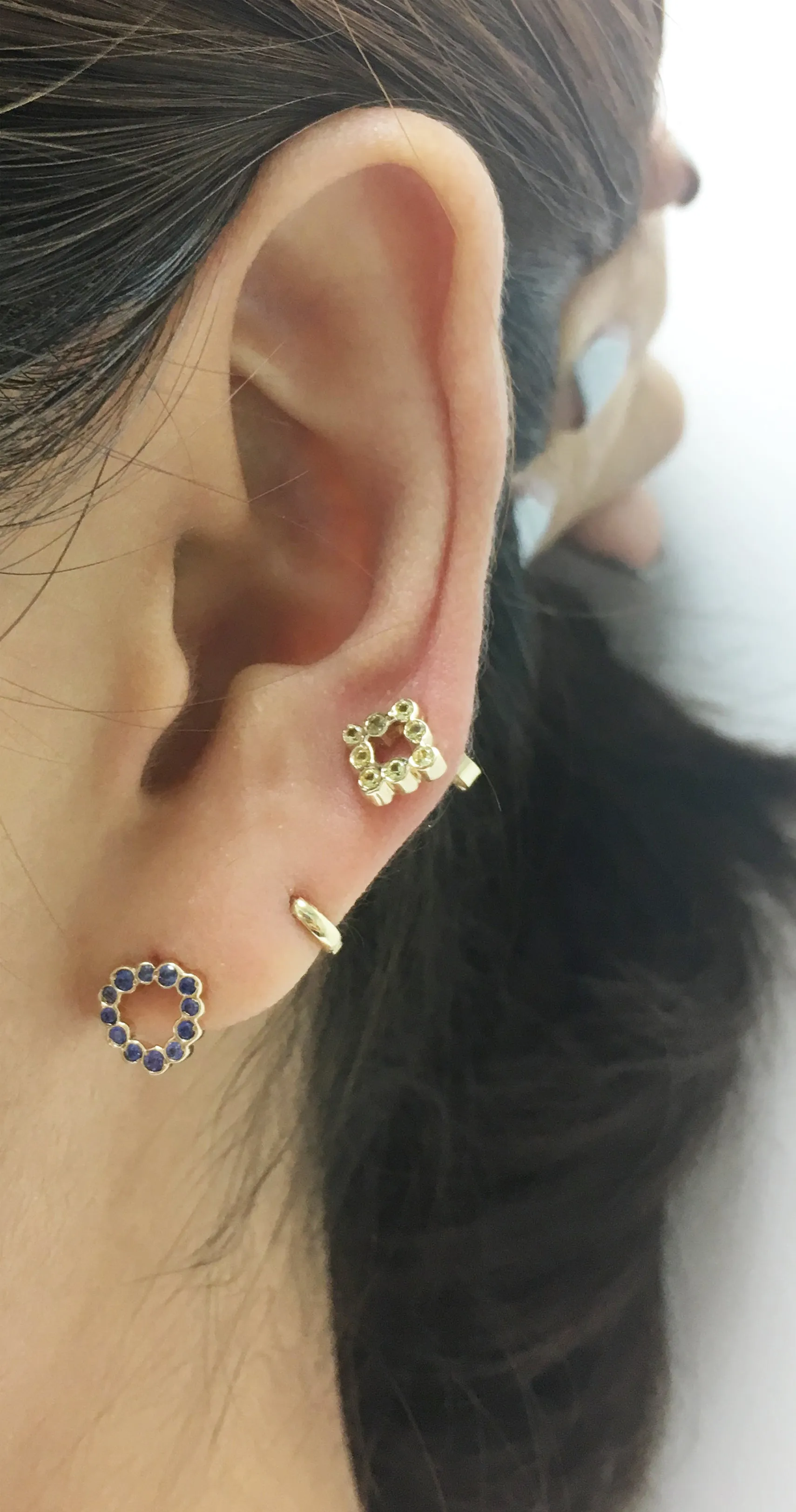 Mini Diamond shape stud single earring