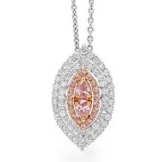 Modern Pink Diamond Pendant