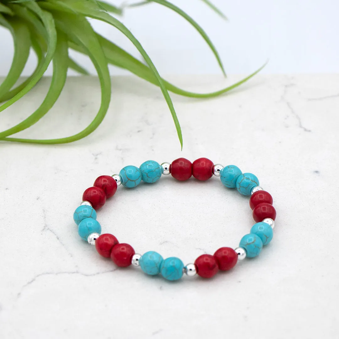 Montana Bracelet Turquoise & Red