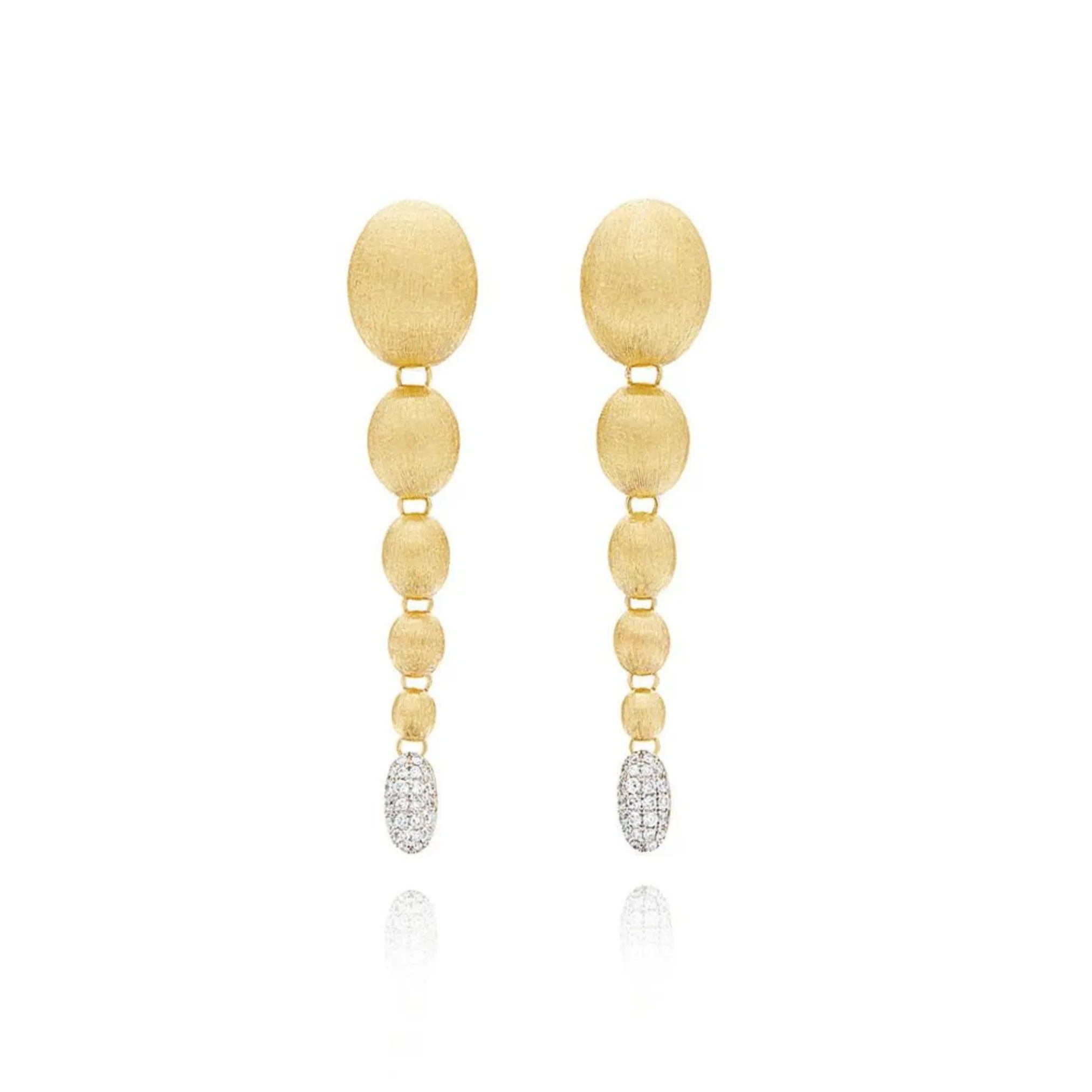 NANIS IVY 18K YELLOW GOLD BOULE DIAMOND DROP EARRINGS