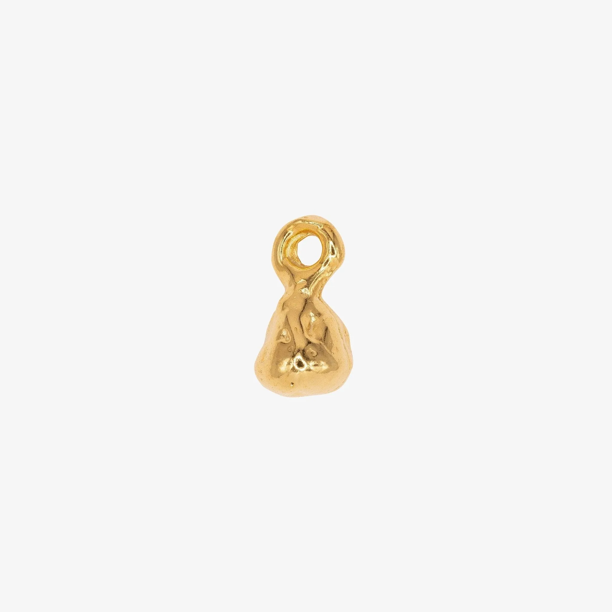 Nugget Drop Charm Wholesale 14K Gold, Solid 14K Gold, G229