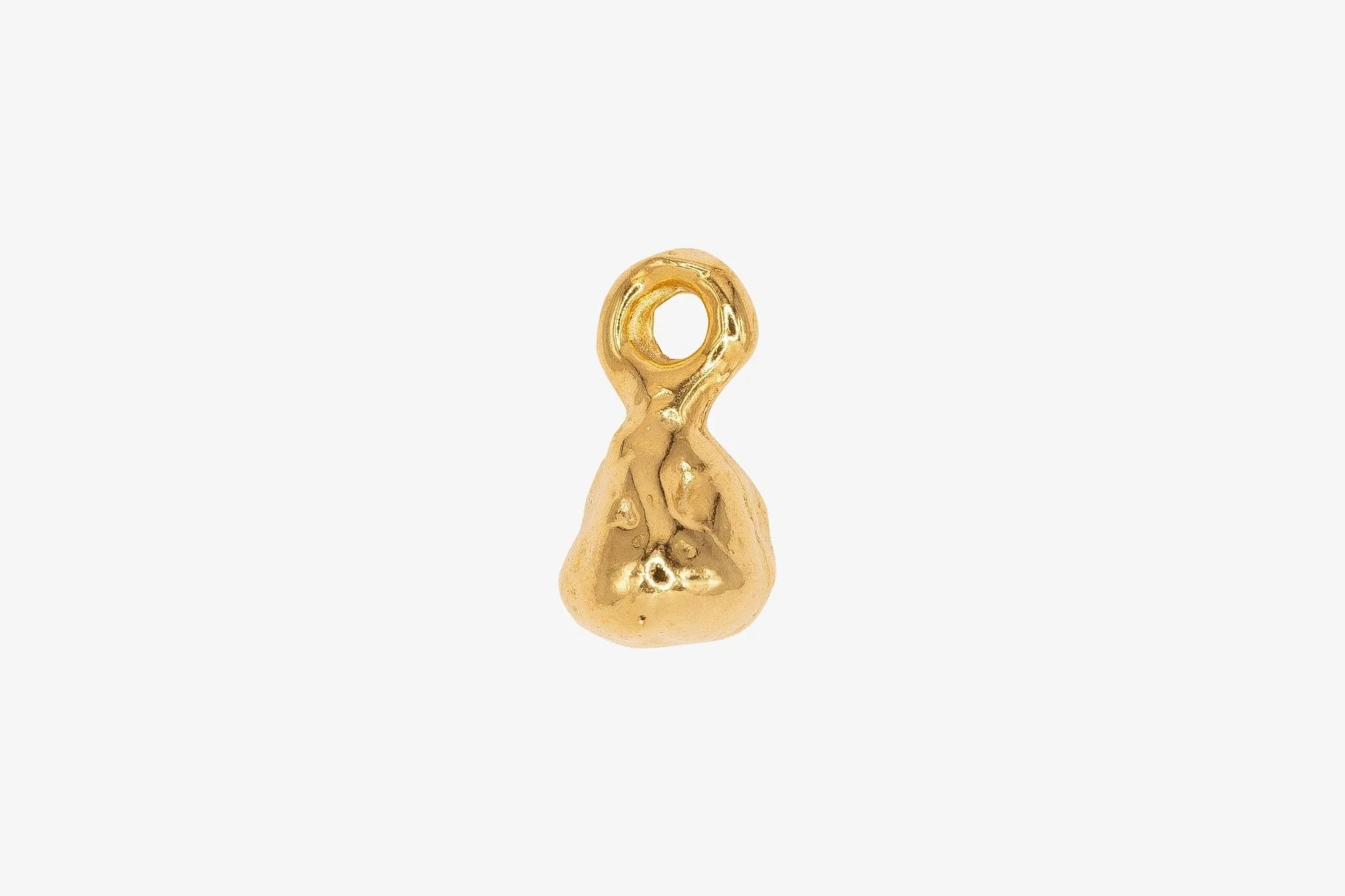 Nugget Drop Charm Wholesale 14K Gold, Solid 14K Gold, G229