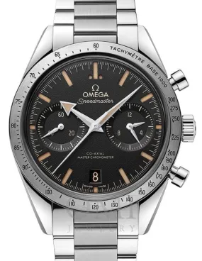 Omega Speedmaster 57 Broad Arrow Steel Mens Watch 332.10.41.51.01.001 With Brushed And Polished Stainless-Steel Bracelet