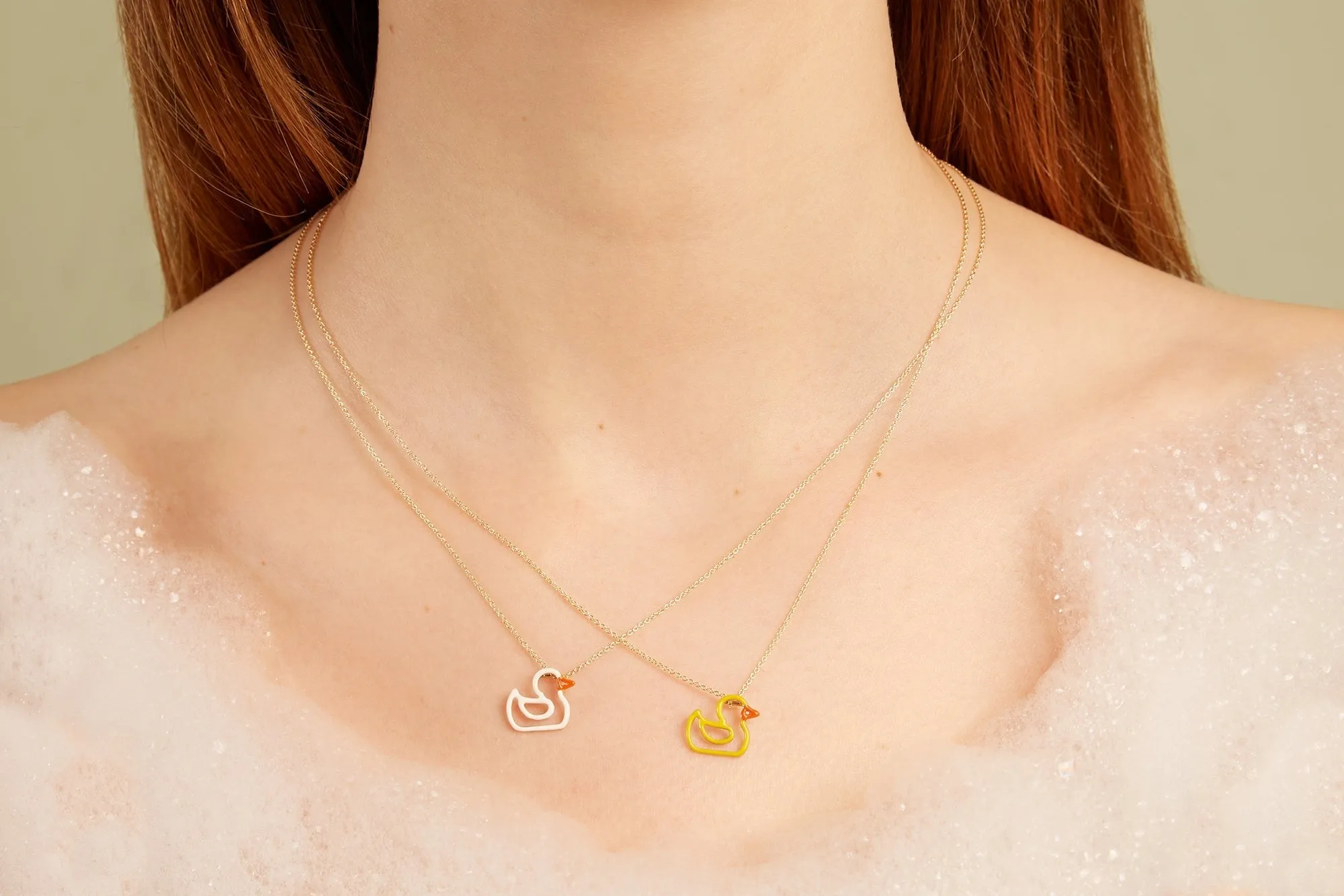 PATITO ENAMEL YELLOW NECKLACE