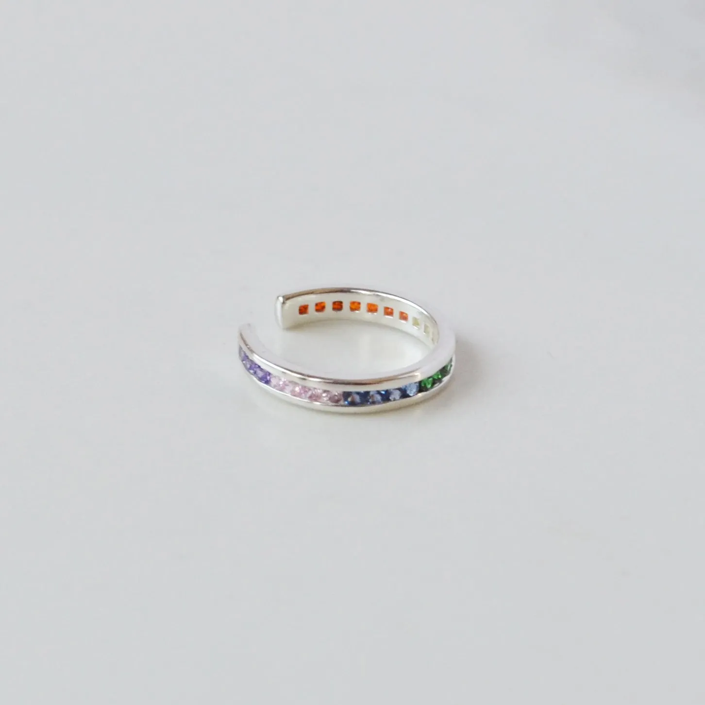 Pave Ear Cuff, Rainbow