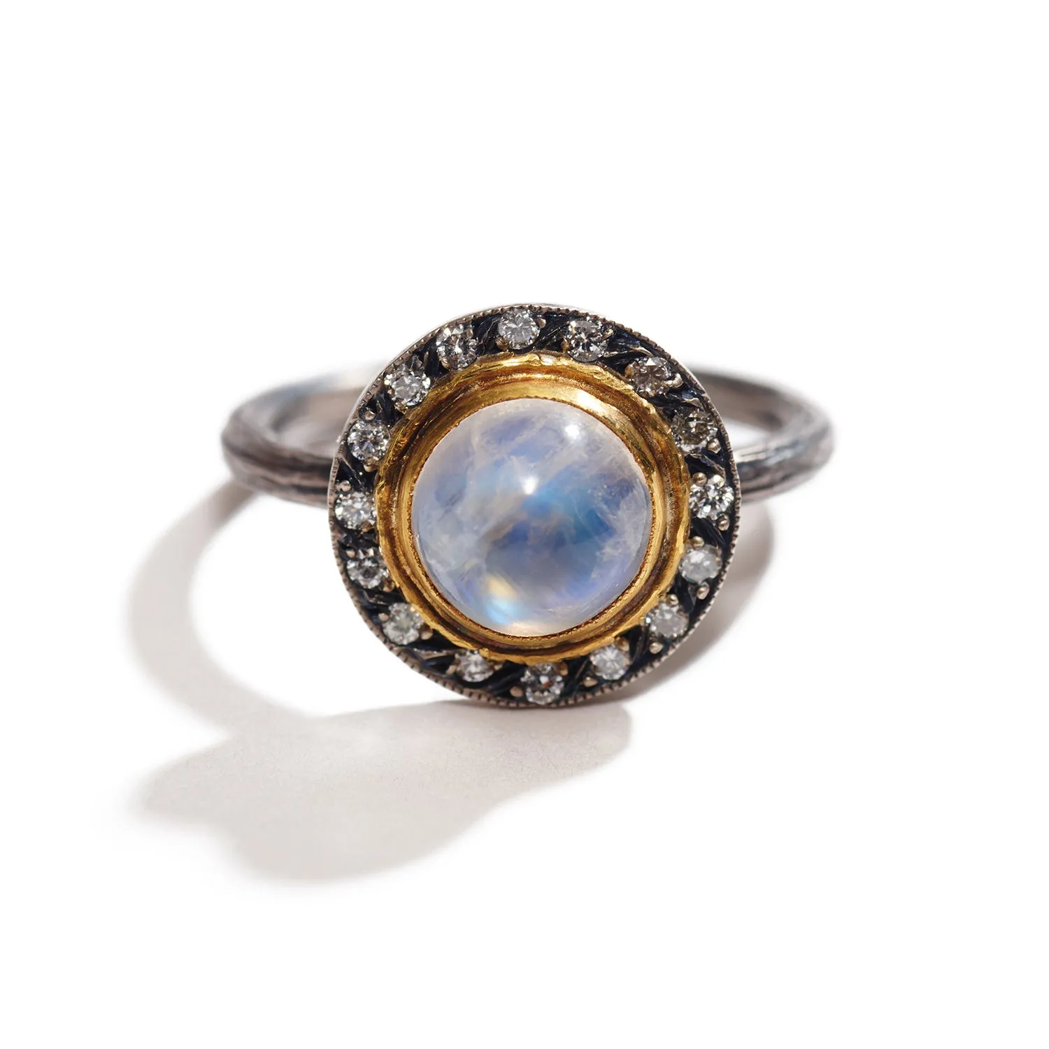 Rainbow Moonstone Ring