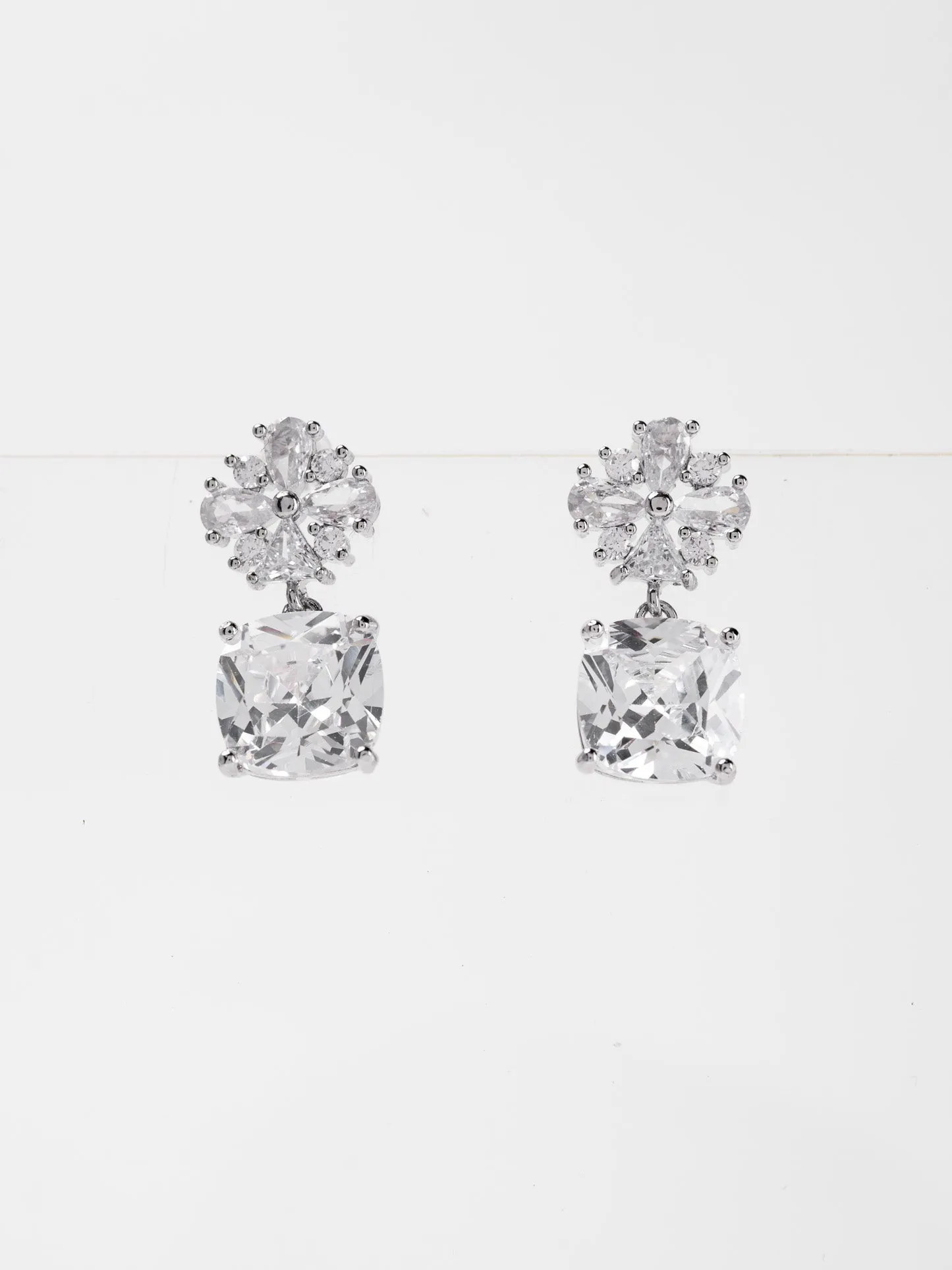 Sage CZ Minimal Drop Earrings