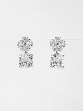 Sage CZ Minimal Drop Earrings