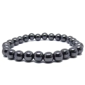 Silver Hematite Healing Bracelet for Grounding