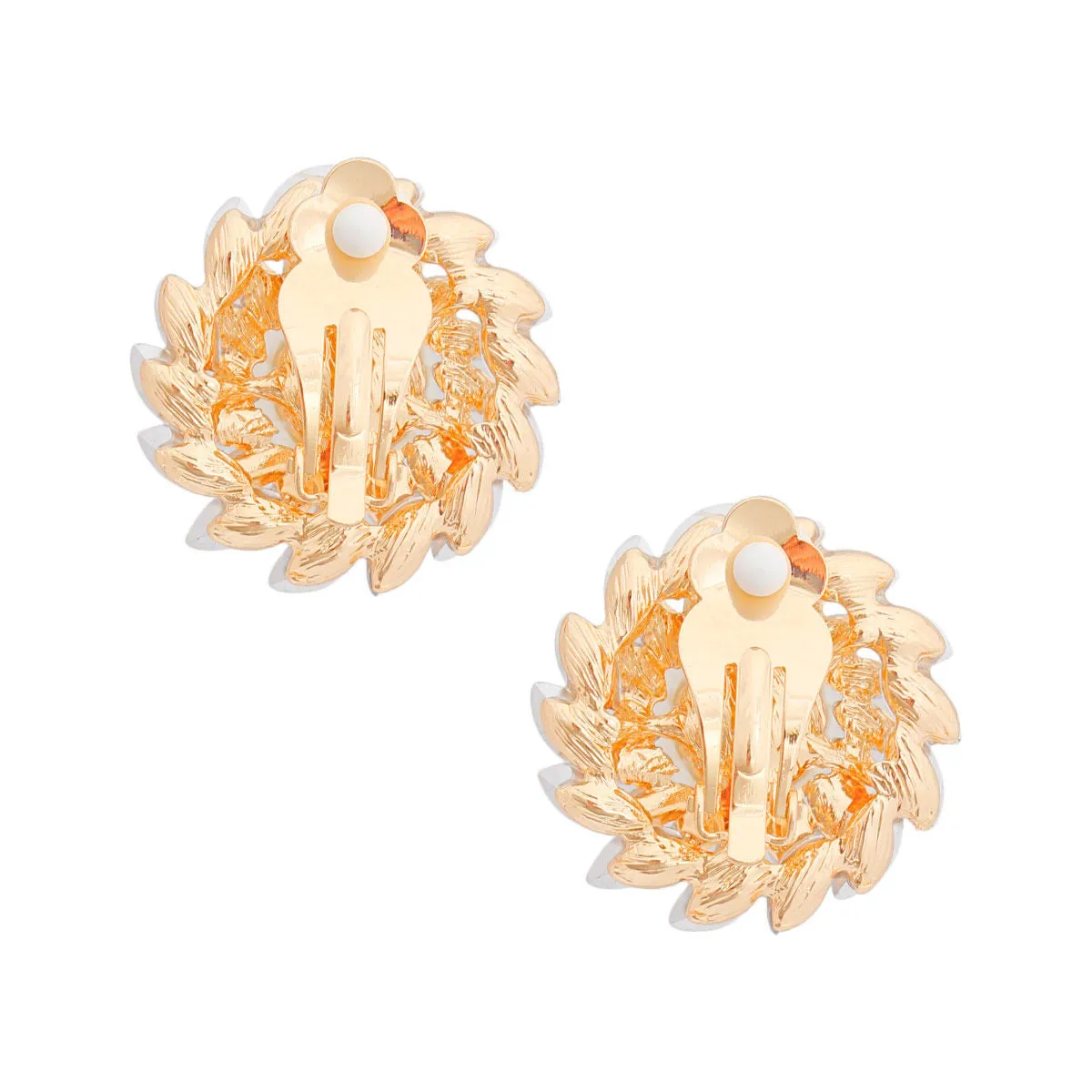 Small Gold Vintage Pearl Clip-On Earrings