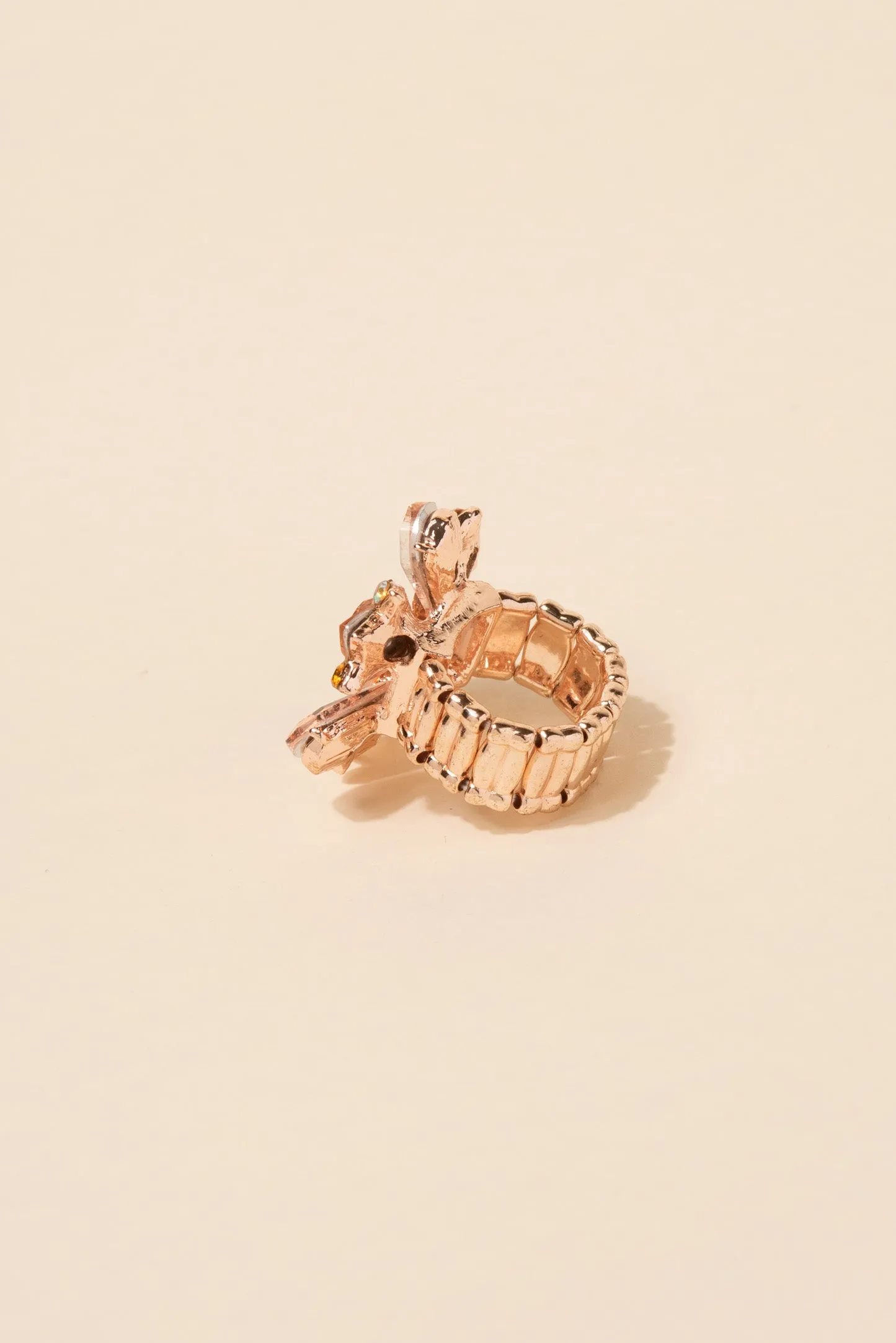 Sophie Flower Petal Rhinestone Ring