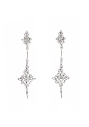 Stefan Hafner Astrakhan Diamond Scroll Dangle Earrings