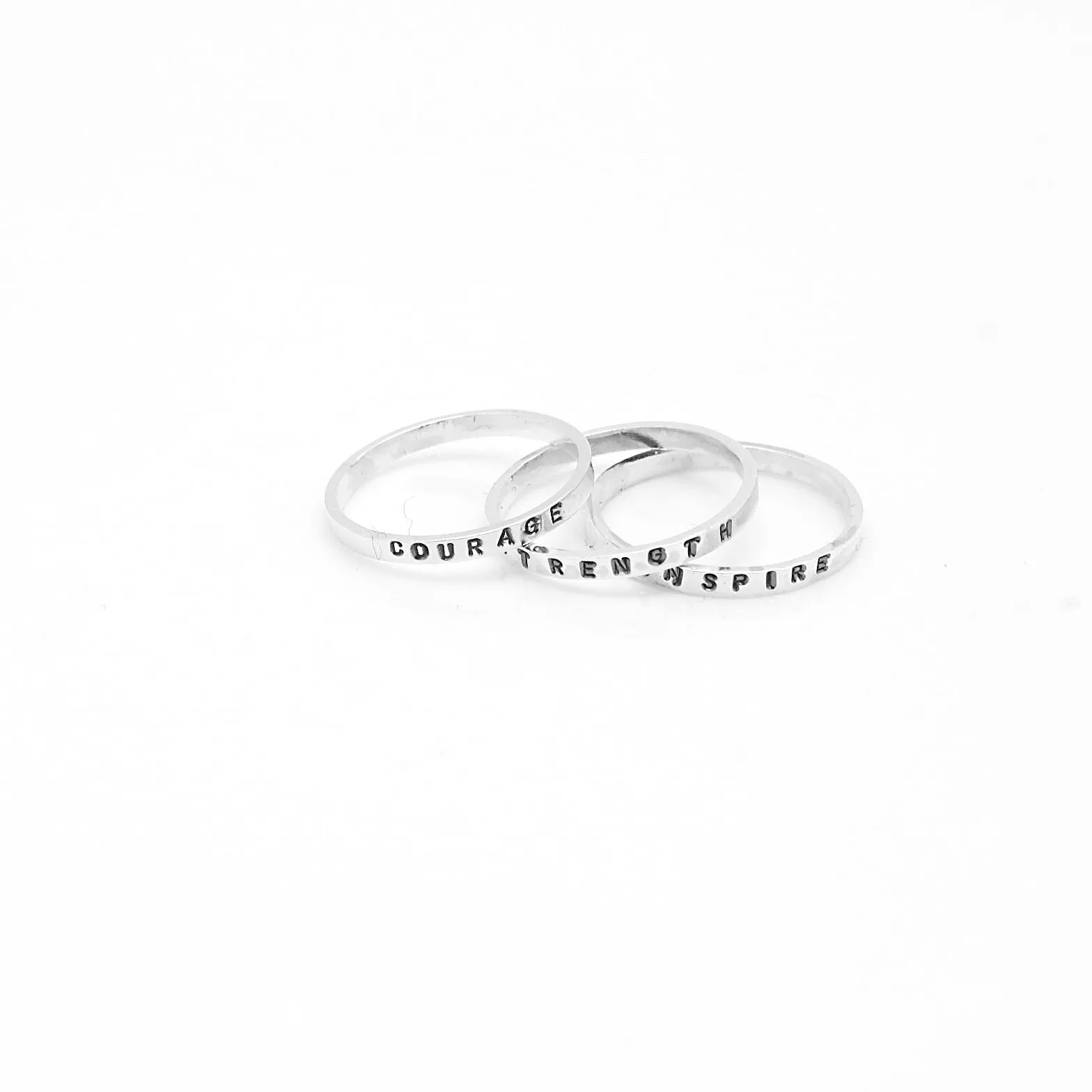 Sterling Silver 2mm Personalized Stacking Ring