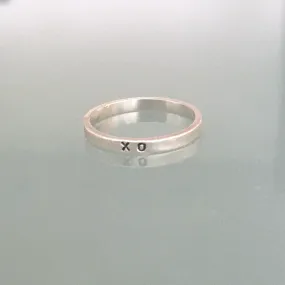 Sterling Silver 2mm Personalized Stacking Ring