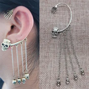 Strings of Skulls Ear Cuff