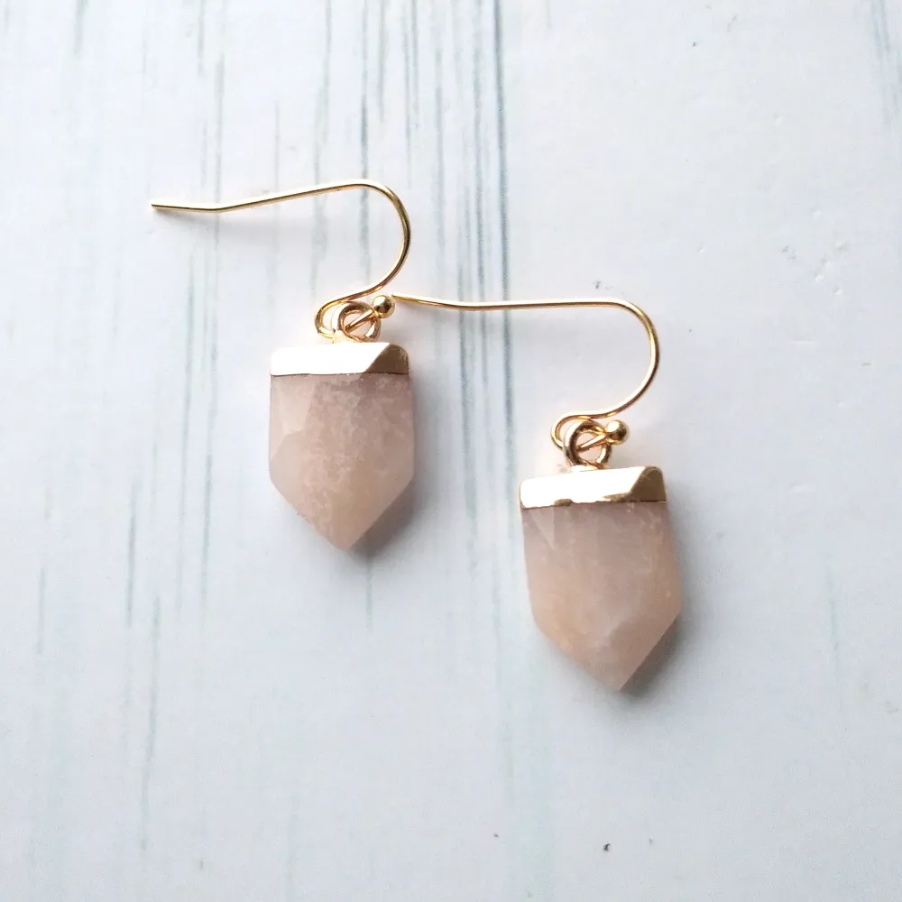 Tabard Single Gem Drop Earrings