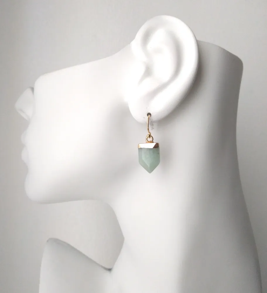 Tabard Single Gem Drop Earrings