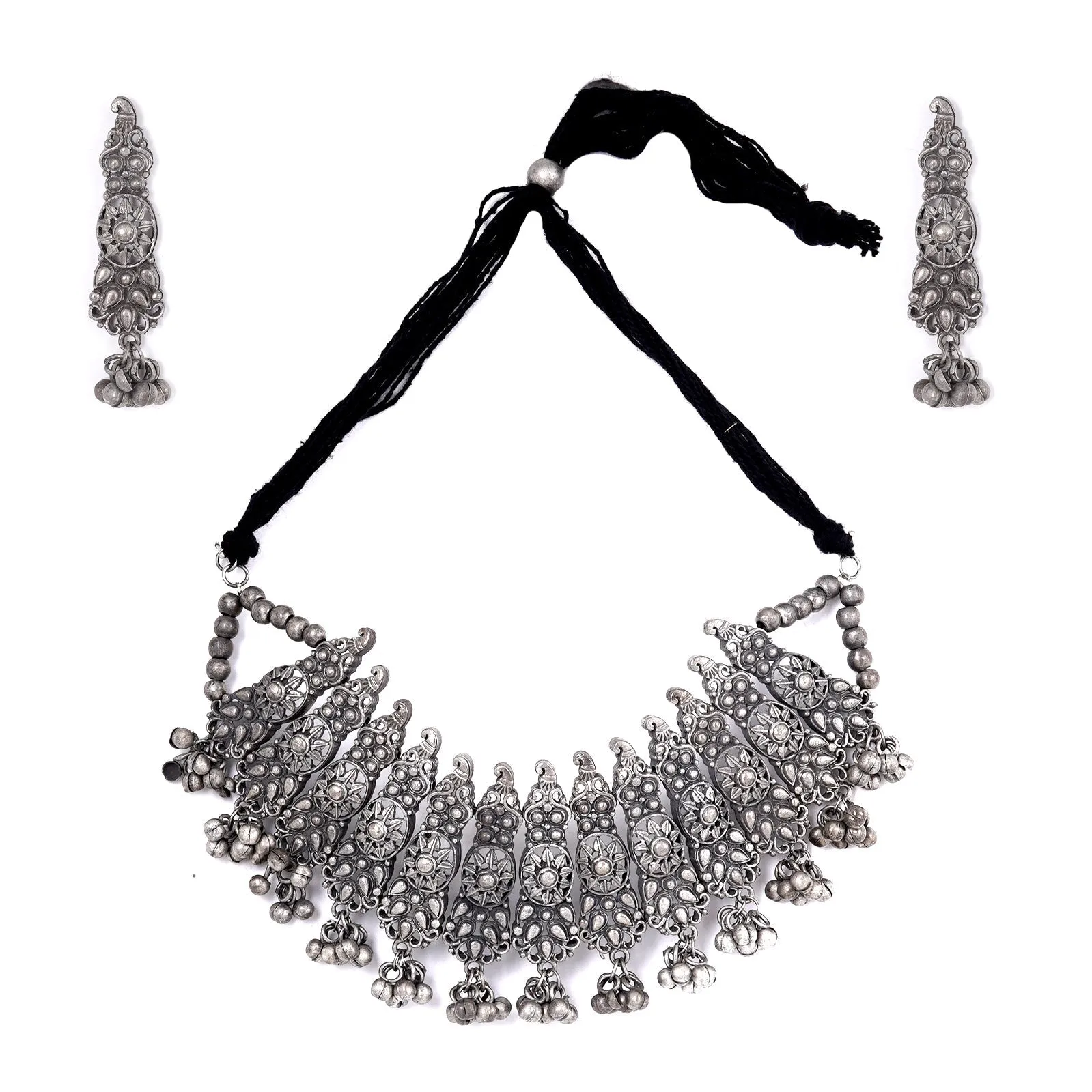 Teejh Jaaben Silver Oxidised Jewelry Gift Set