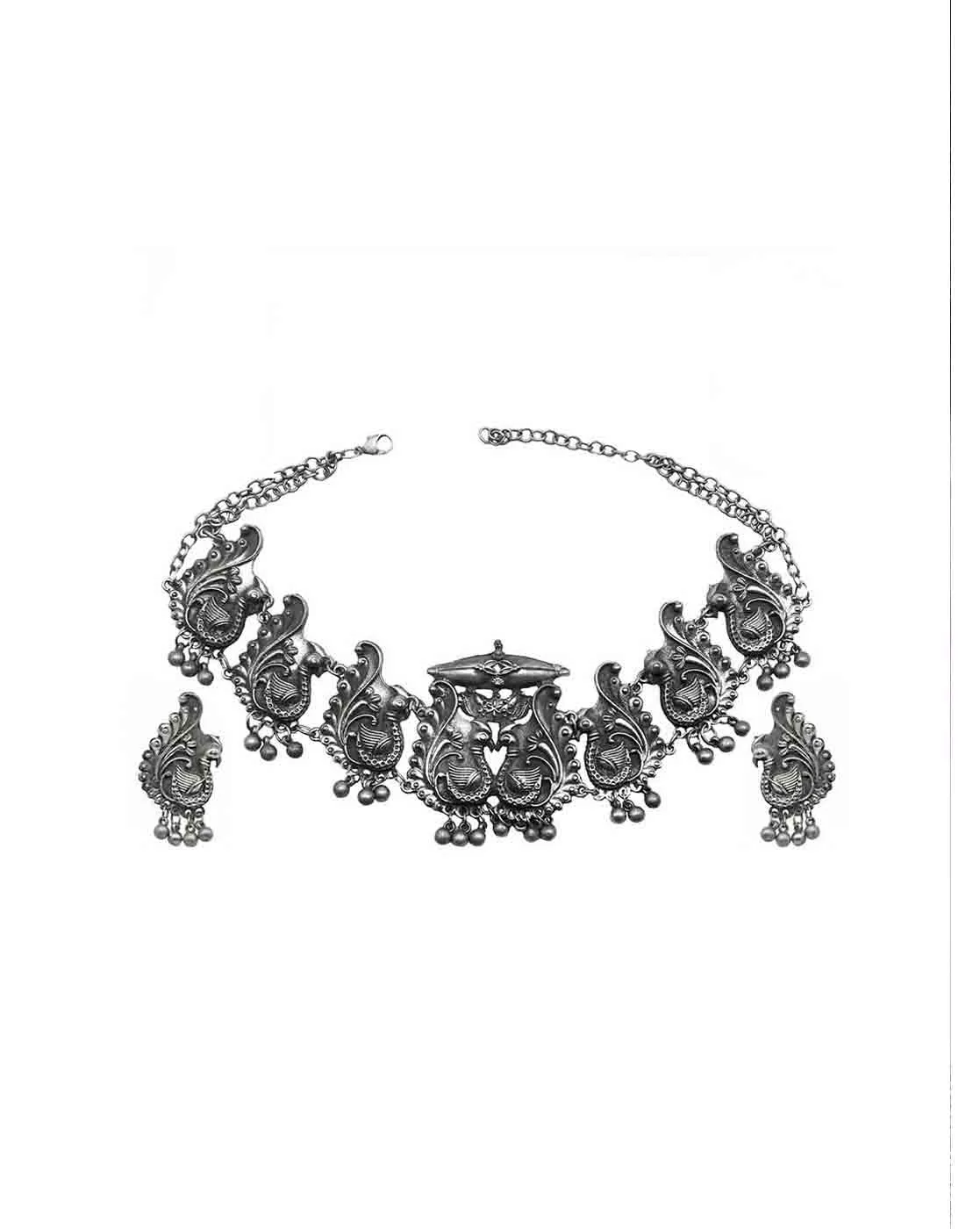 Teejh Zaral Silver Oxidised Jewelry Gift