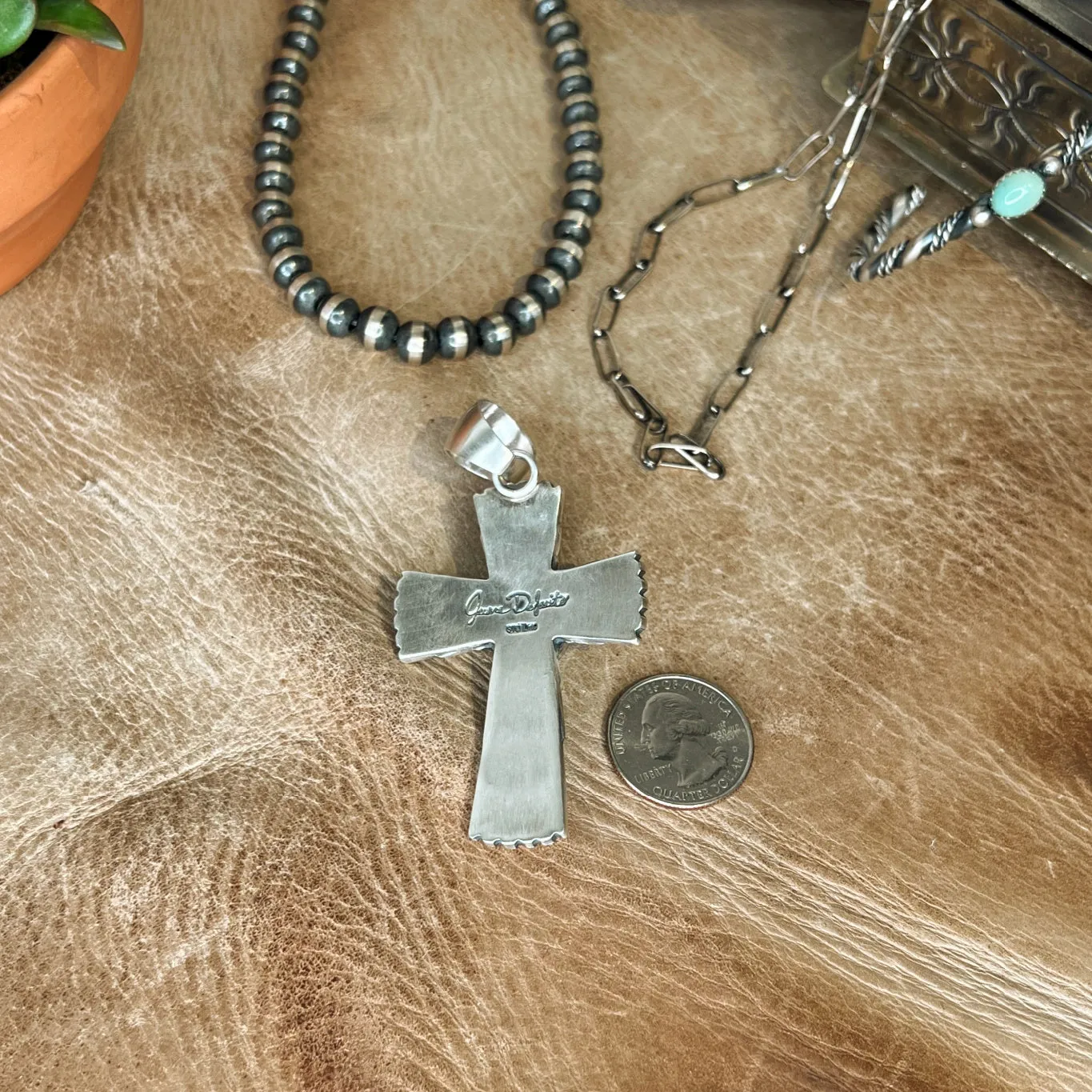 The Gallup Turquoise Cross Pendant