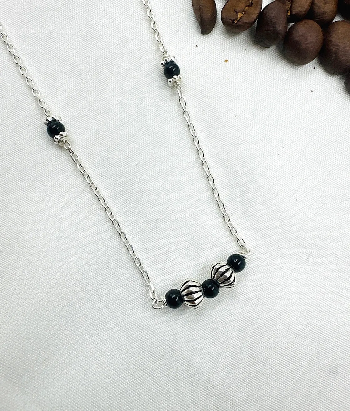 The Silver Beads Necklace/ Mangalsutra