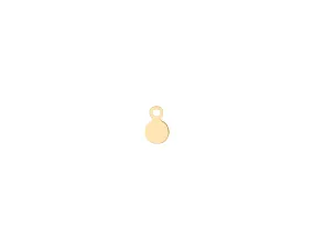 Tiny Gold Disc Charm