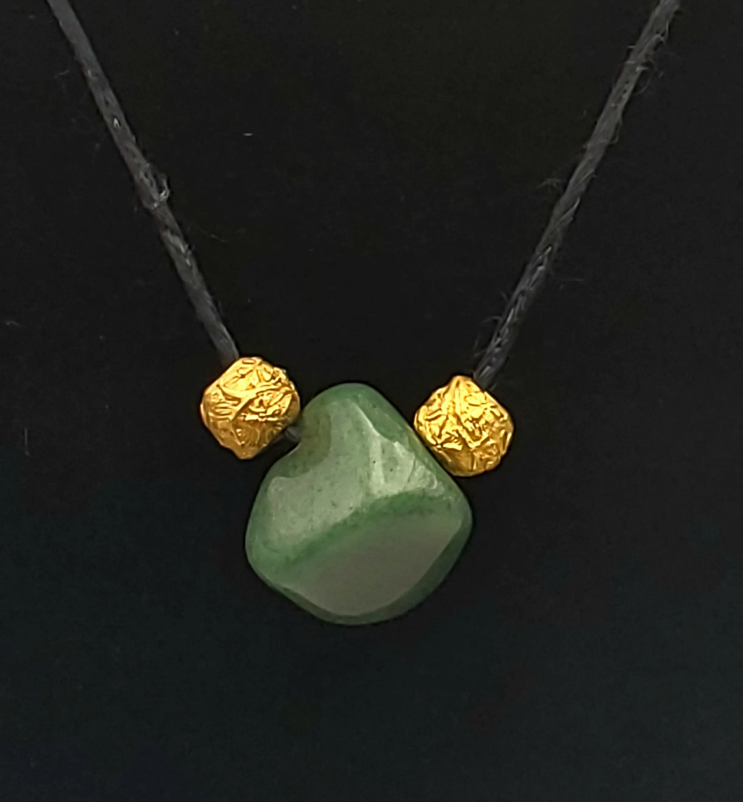 Tumbled Dyed Jade Silk Cord Necklace