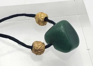 Tumbled Dyed Jade Silk Cord Necklace