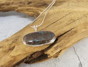 Turquoise in Matrix, Sterling Silver Necklace